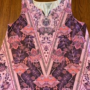 Catherine’s Paisley Tank Top Size 1X
